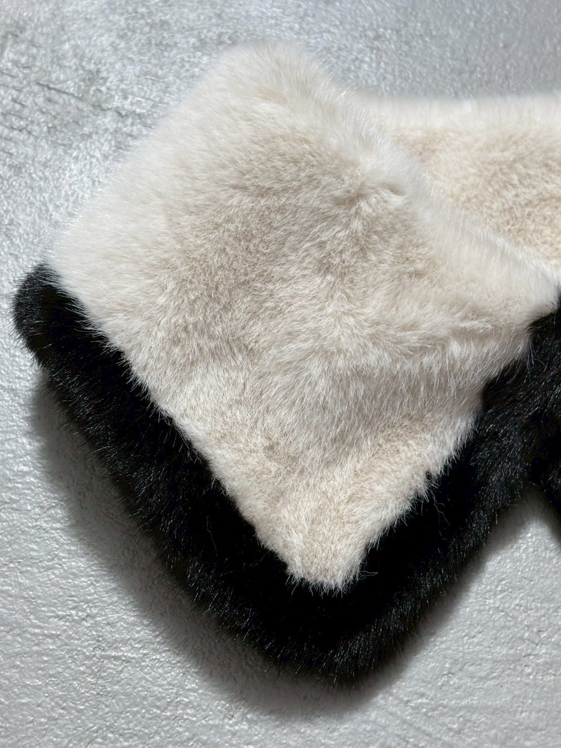 【即納品】バイカラーファーつけ襟