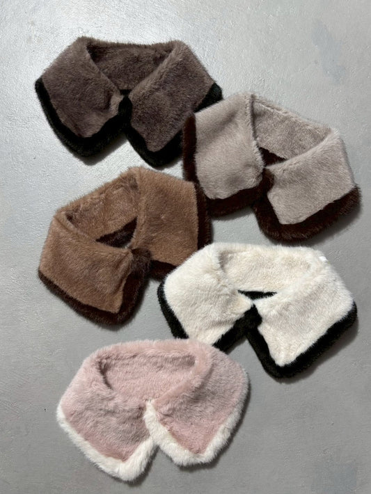 【即納品】バイカラーファーつけ襟